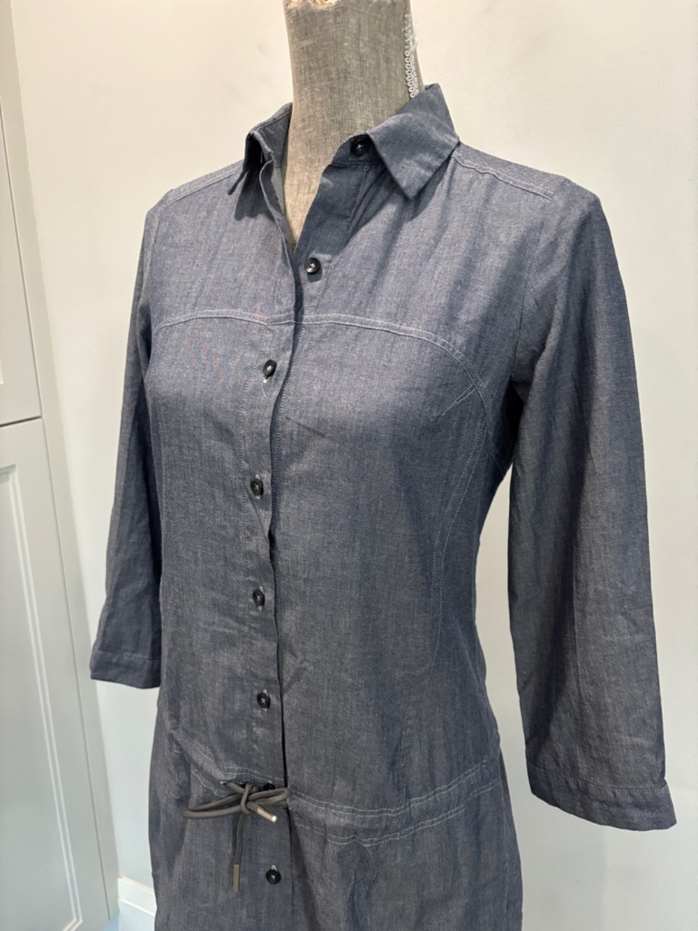 Arc'teryx Blanchard Tunic Shirt Drawstring Grey 3/4 Sleeve Sz S - Picture 5 of 16